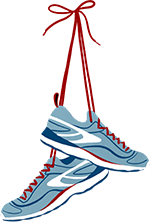 Las zapatillas de William colgadas por los cordones