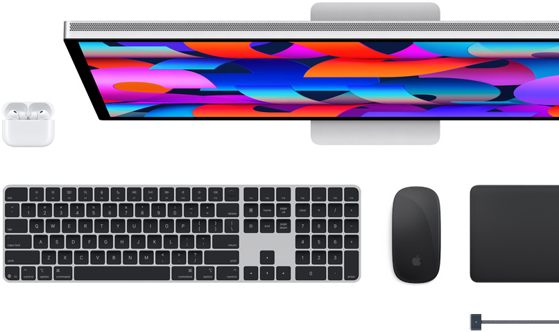 Mac Zubehör: AirPods, Studio Display, Magic Keyboard, Magic Mouse, Magic Trackpad, MagSafe Ladekabel